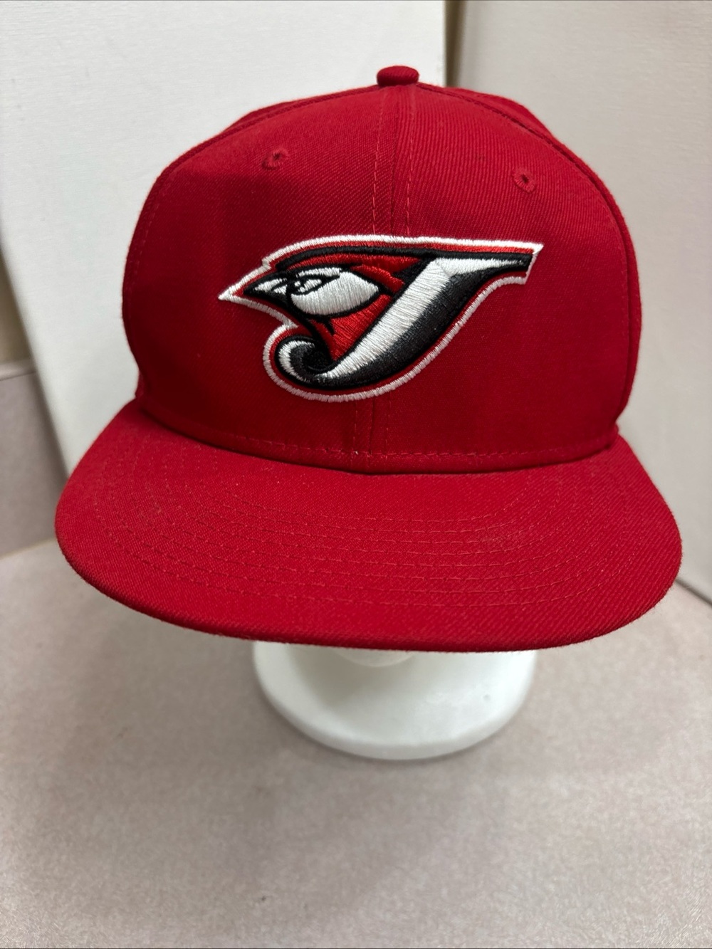 New Era Red Toronto Blue Jays 59FIFTY Fitted Hat Baseball Cap Cooperstown 7 1/4